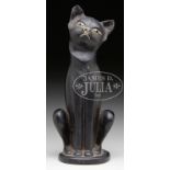 EXCELLENT SITTING CAT DOORSTOP. 1920-1930, Hubley Foundry, Lancaster, PA. Catalog #462. Full body