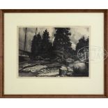 TWO FRAMED AMERICAN INTAGLIO PRINTS (20th century) Including: Stow Wengenroth (American, 1906 -