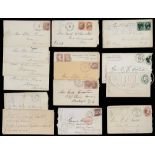 14 POSTAL COVERS ADDRESSED IN GENERAL G.A. CUSTER'S HAND AND COVERS ADDRESSED TO GENERAL CUSTER