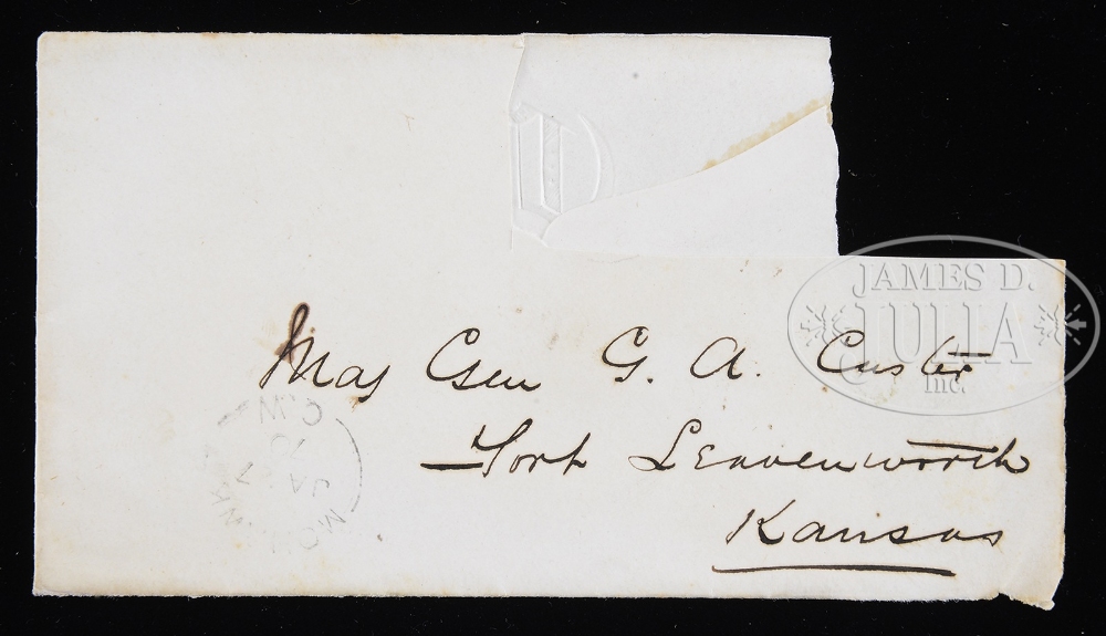 RARE AUTOGRAPHED LETTER OF LT. WILLIAM W. COOKE WRITTEN TO GENERAL CUSTER. This letter with - Image 3 of 4