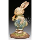 PETER RABBIT DOORSTOP. Circa 1920, Hubley Foundry, Lancaster, PA. From a design by G.G. Drayton.