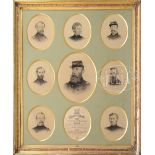 MASSIVE FRAMED CHARCOAL PICTURE OF THE FIELD AND STAFF OF THE FORTY FOURTH REGIMENT OF THE