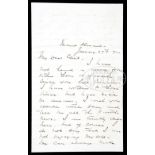 RARE AUTOGRAPHED LETTER OF LT. WILLIAM W. COOKE WRITTEN TO GENERAL CUSTER. This letter with