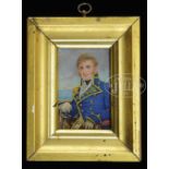 MINIATURE PORTRAIT OF NAVAL CAPTAIN JAMES LAWRENCE WAR OF 1812. Probably Northeastern, second
