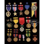 ARCHIVE OF THREE GENERATIONS OF AMERICAN MILITARY MEDALS AND EPHEMERA. This grouping comes from