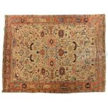 RARE SERAPI ORIENTAL CARPET. Last quarter 19th century, North West Persia. Dense angular floral