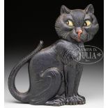 SITTING CAT DOORSTOP. Circa 1927, A.M. Greenblatt Studio, Boston MA. Embossed "COPYRIGHT 1927, A.