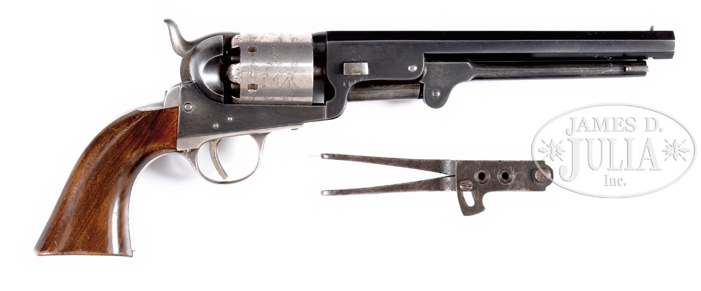 CIVIL WAR ERA COLT BREVETE NAVY REVOLVER AND BULLET MOLD. This gun is a Leige, Belgium made copy