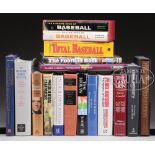 MISCELLANEOUS LOT OF NOVELS & SOME REFERENCE BOOKS RELATING TO AMERICA, SPORTS, AND MORE.