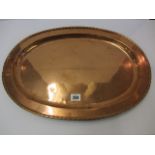 KESWICK COPPER, oval copper serving tray 19" diameter