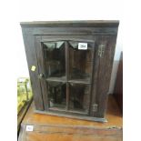 CORNER CUPBOARD, bevelled glass small hanging corner cabinet