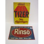 ADVERT SIGNS, collection of 4 enamel and colour printed metal advert signs, including Tizer/Colman's