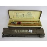 RECORDERS, Hohner recorder in case, also Adler recorder in box and 3 music stands