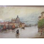 R J WISE, water colour "View of Venice", 7.5" x 11.5"