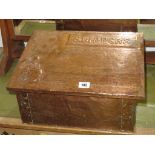 SLIPPER BOX, copper covered slope front slipper box, 15.5"