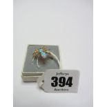 SPIDER RING, 9ct gold opal spider ring