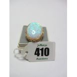 OPAL RING, 9ct gold oval opal ring