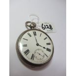 POCKET WATCH, Silver cased pocket watch, roman numerals & second hand
