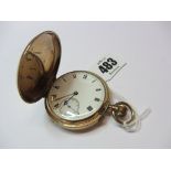 HUNTER POCKET WATCH, quality 9ct gold full Hunter pocket watch, Roman numerals and second hand