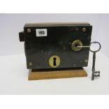 METAL WARE, mortice door lock and early steel cut key