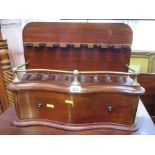 PIPE RACK, Edwardian mahogany serpentine fronted wall fronted pipe rack