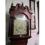 GEORGIAN LONG CASE CLOCK, with moon arch dial secondary dial & date aperture by Thomas Tile,