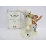 DOULTON SNOWMAN, limited edition figure group "Snowman and James Dancing in the Snow" with