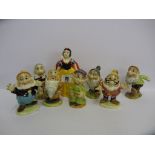 DISNEY, a collection of Beswick Snow White with 7 dwarfs