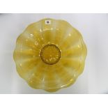 WHITEFRIARS, "Wealdstone" W54 pattern amber glass large centre piece, 16" dia