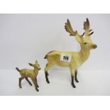 BESWICK stag and doe