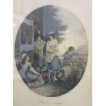 BARTOLOZZI, set of 4 coloured stiple engravings, "The Times of the Day", 12" x 9.5"