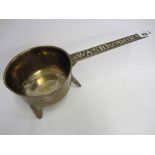 GEORGIAN METALWARE, a long handled bronze skillet named "Wasbrough"