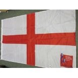 FOOTBALL, English football flag with Bobby Moore Fund design