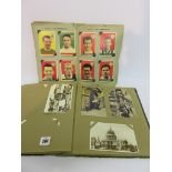 TRADE CARD & POST CARDS, small collection of several albums including "Famous Footballers" by A&B.C.