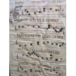 EARLY PSALTER, double glazed 16th Century Spanish Psalter, 21" x 14"