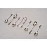 Set of 6 Art Nouveau HallMarked silver t