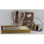 Royal Brierley crystal glass jug, Lancel