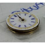 Pocket watch movement with gold embellis