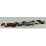 A collection of Corgi toy cars including