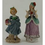 2 young girl figurines AF