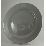 8 plain Limoge plates. 12" diameter.