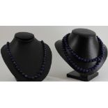 2 x  'Lapis' necklaces 1: 48cm long and