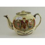 Commemorative ceramic teapot with the Ju
