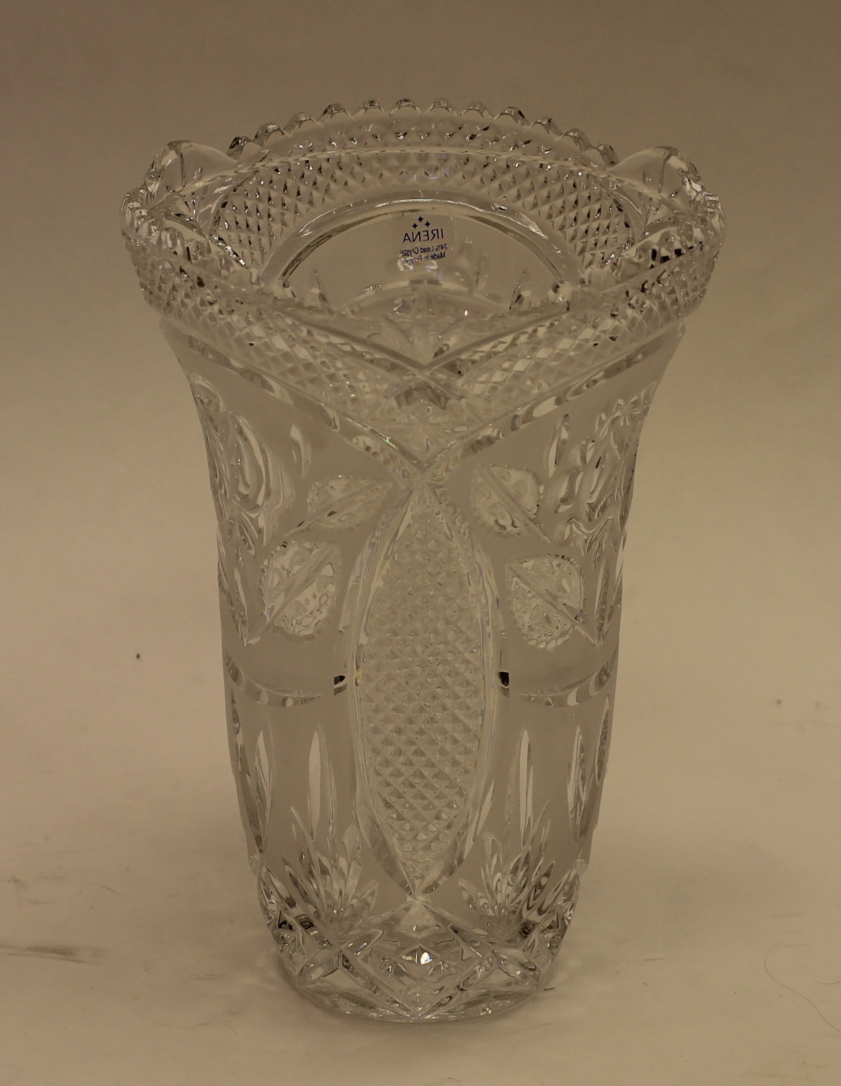 Matt Rose Crystal Vase