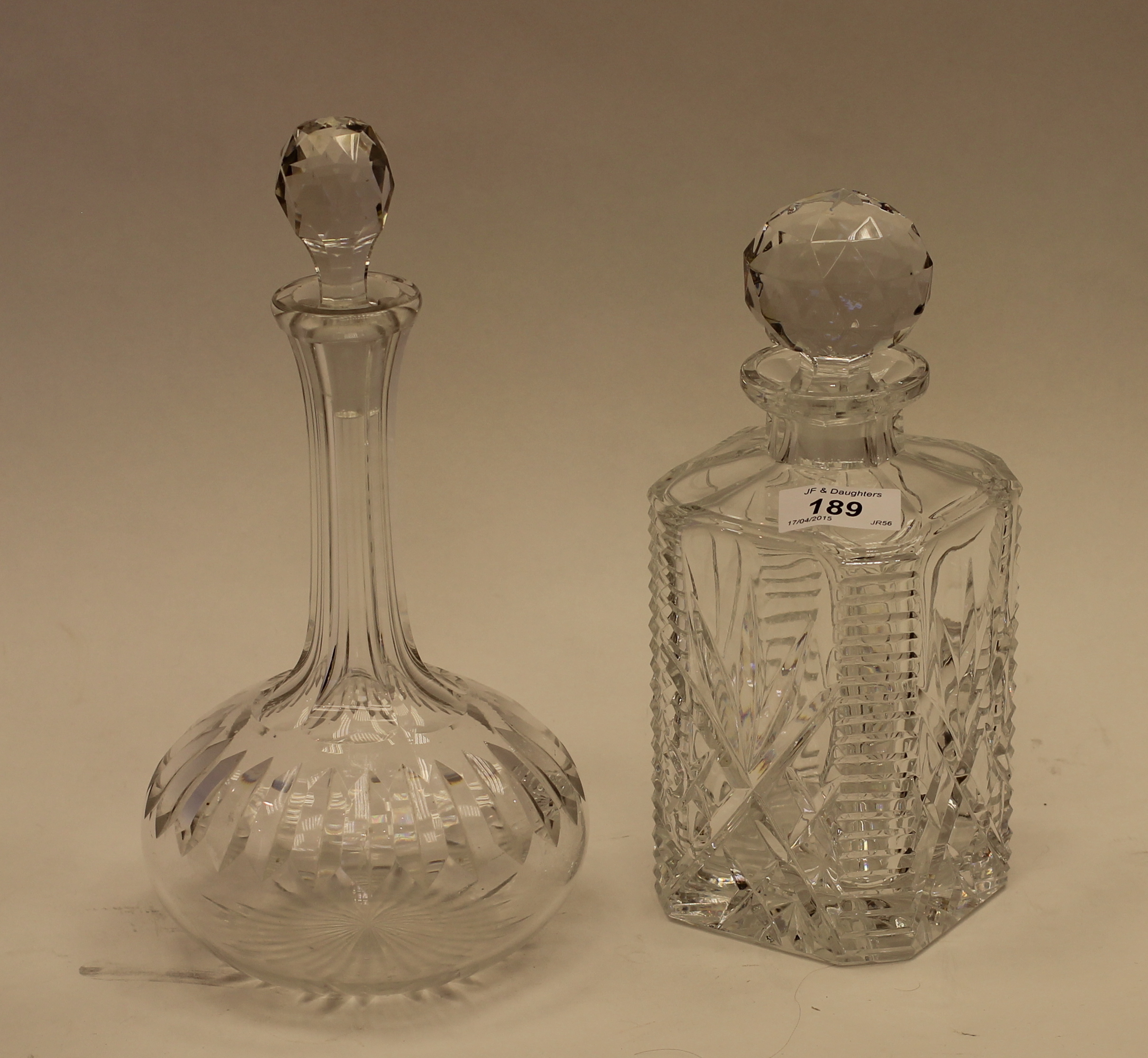 Two Crystal Decanters