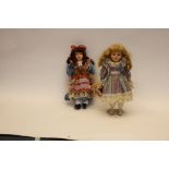 2 Victorian Style dolls