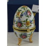 Faberge style egg trinket box.