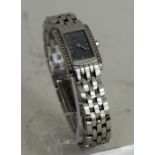 Ladies Longines Dolce Vita stainless steel watch with diamonds. No box or papers. Model  L5.158.0.