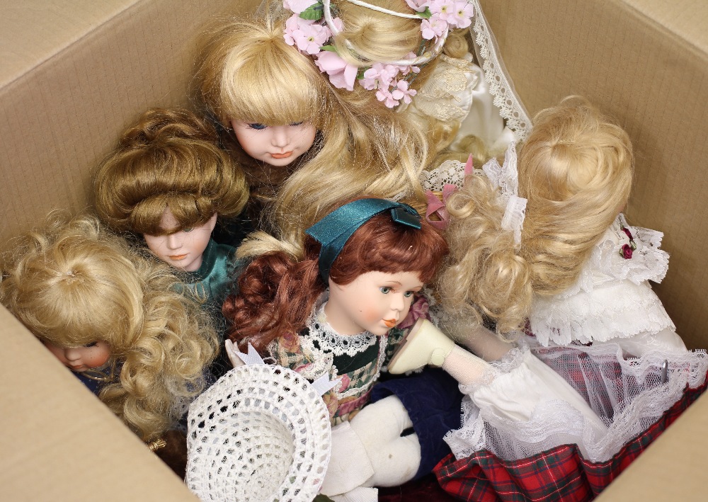 A Large collection of china dolls