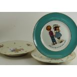 2 Rosenthal Floral plates and 1 'Petticoats and Pantaloons' plate